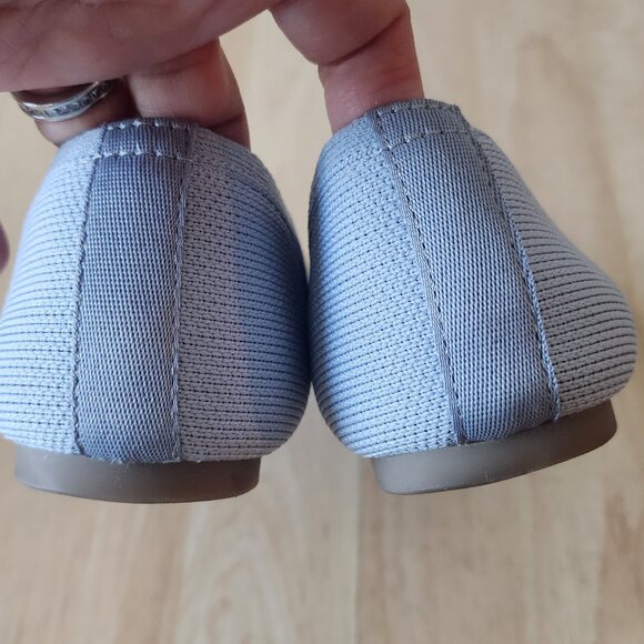 Cynthia Rowley Calla Ballet Flats Pointed Toes Knit Light Blue Shoes Size 6.5 - Picture 4 of 7